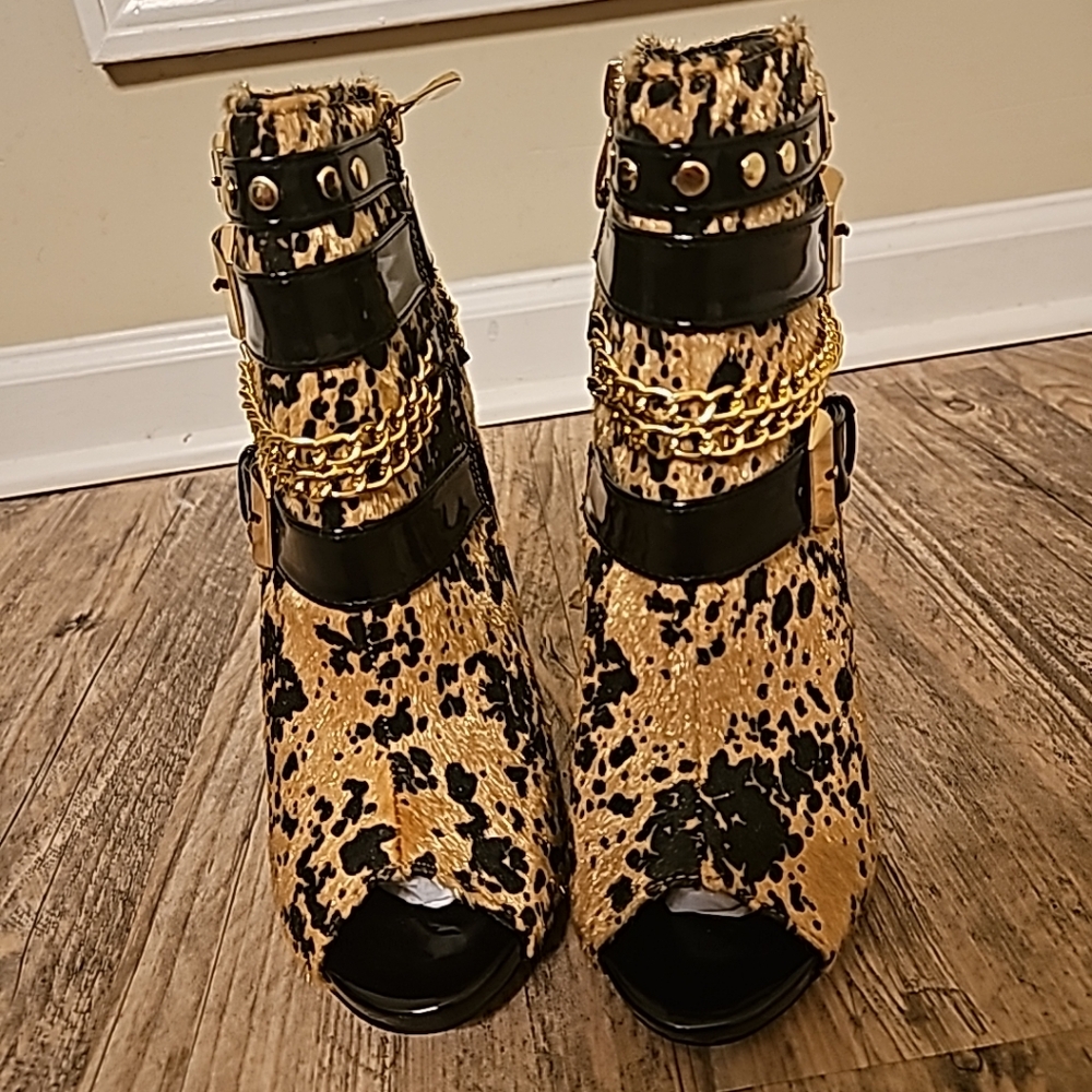 Animal Print Booties